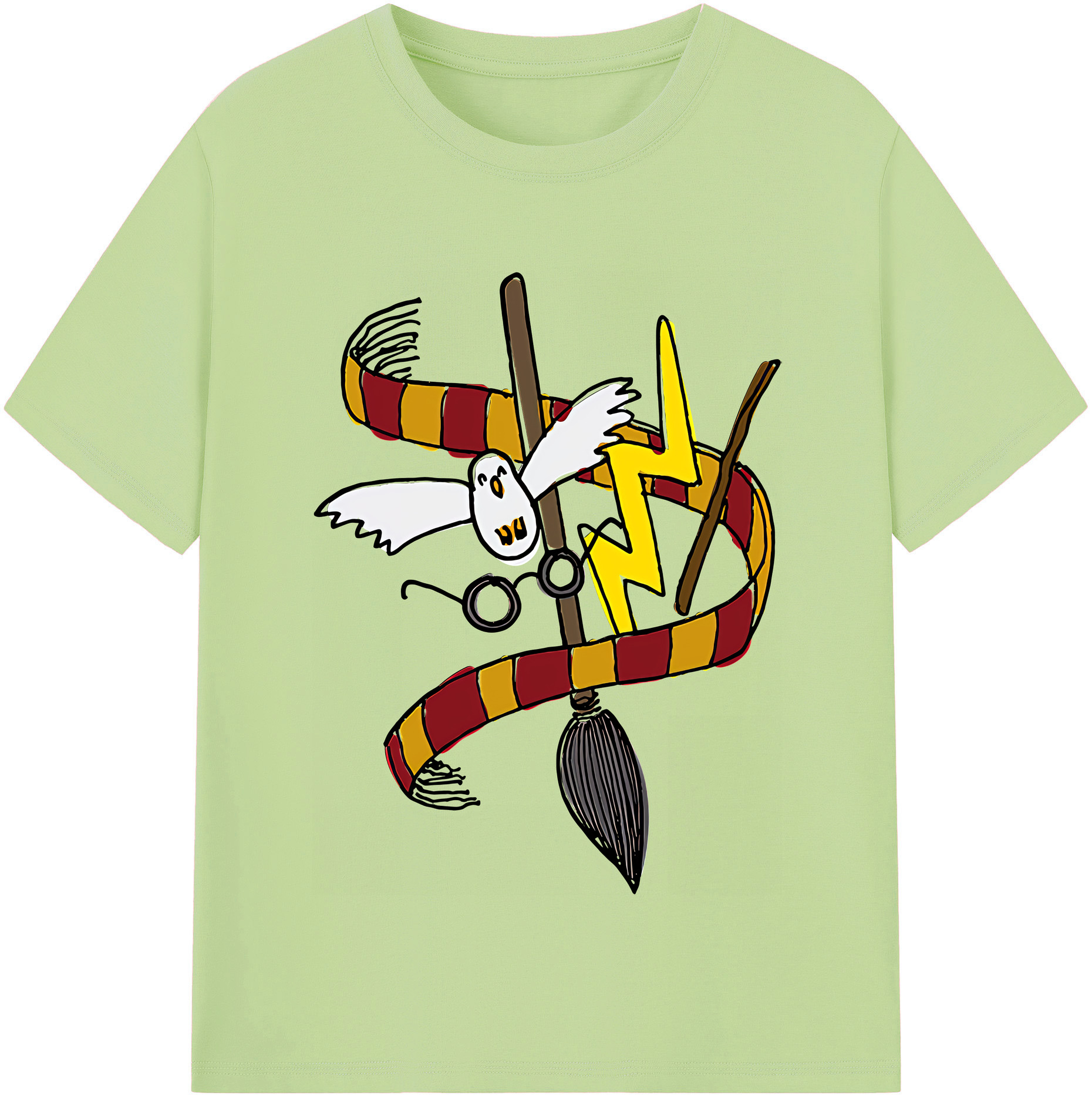 （画像用） Harry Potter ハリー・ポッターシリーズ 綿100％半袖Tシャツ（フロントプリント）